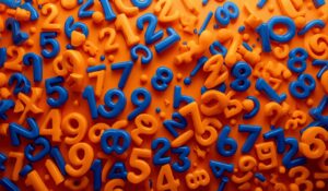 lucid-origin_Lots_of_numbers_in_orange_and_royal_blue_pouring_flowing_everywhere.-0